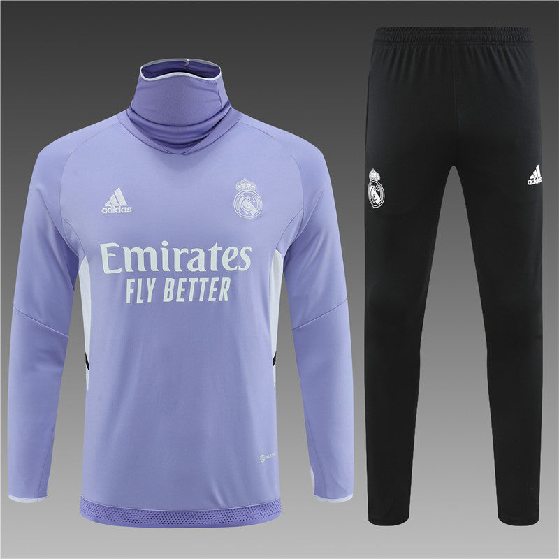 Madrid Purple high Collar Style Tracksuit
