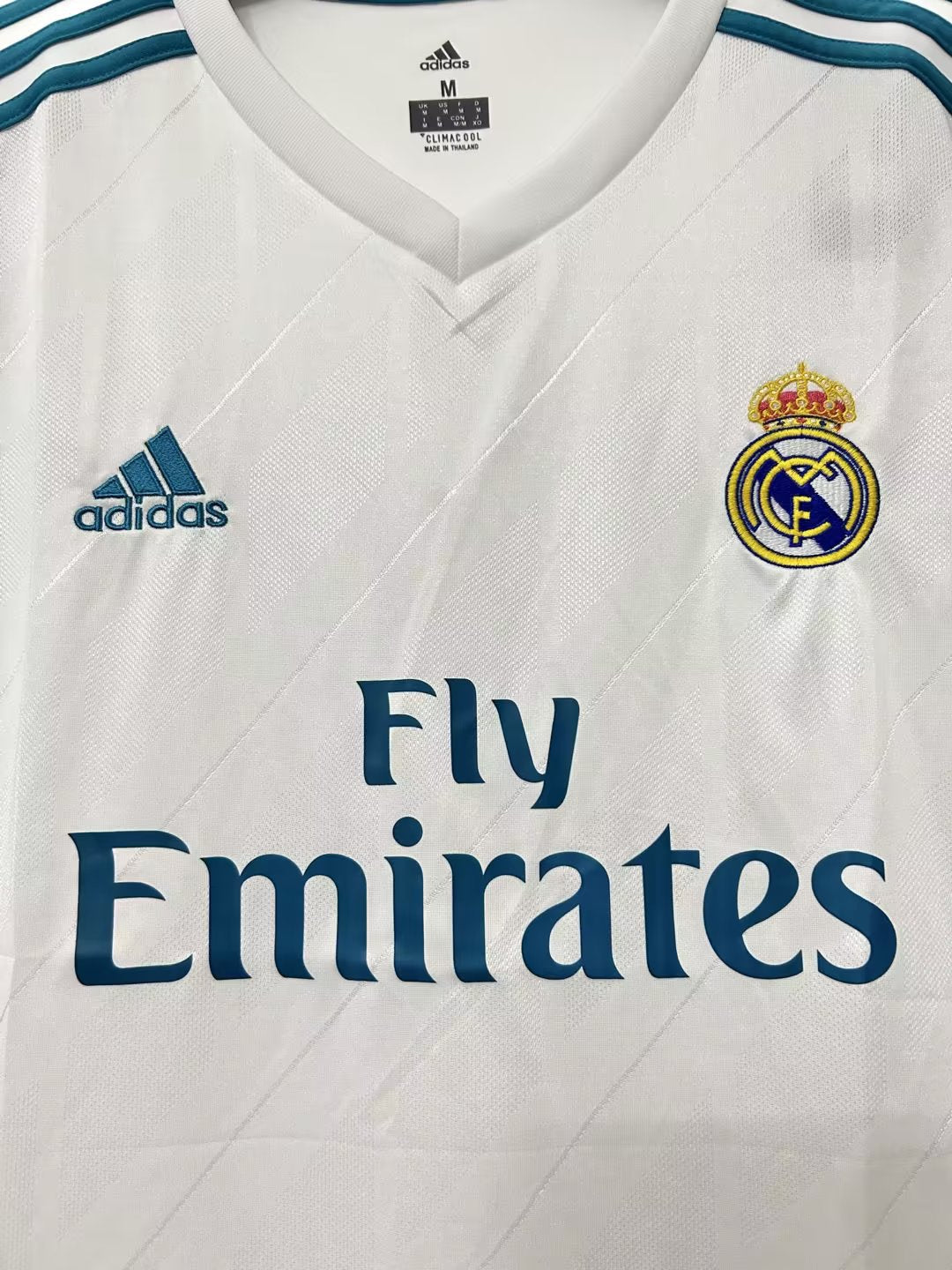 2017-18 Real Madrid Home Long Sleeves Retro Jersey