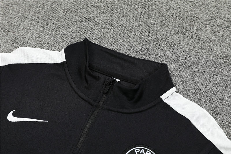 Paris Black Color Matching Tracksuit
