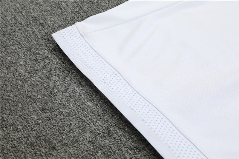 Real Madrid White High Collar Tracksuit