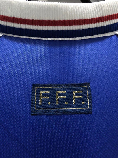 98 France Home Long Sleeve Retro Jersey