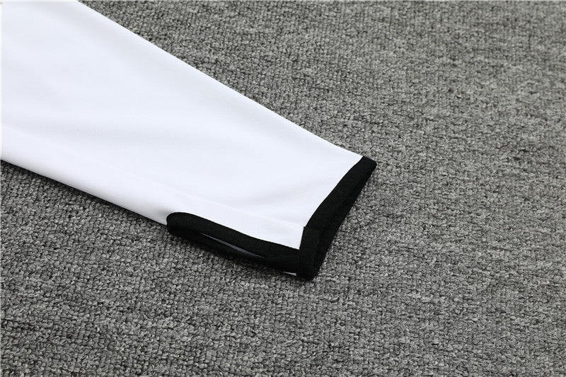 Real Madrid White High Collar Tracksuit