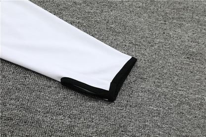 Real Madrid White High Collar Tracksuit