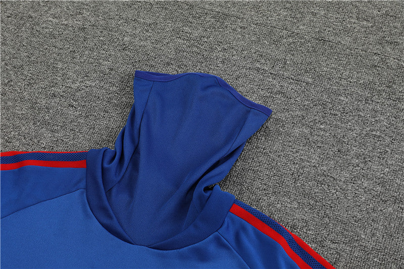 Lyon Blue Color High Collar Style Tracksuit