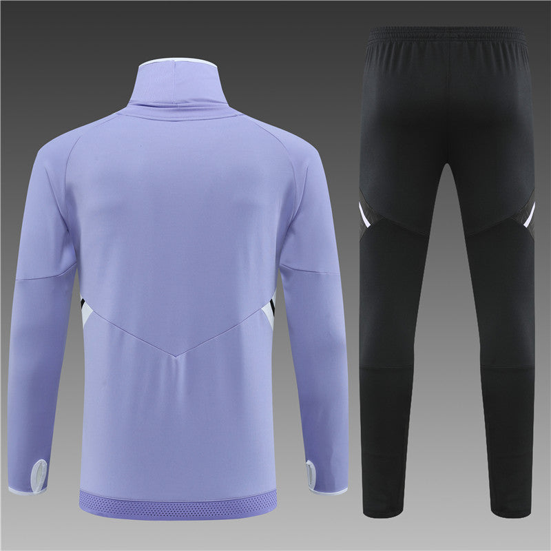 Madrid Purple high Collar Style Tracksuit