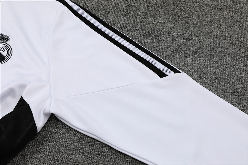 Real Madrid White With Black Tracksuit
