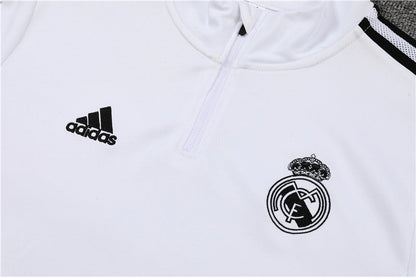 Real Madrid White With Black Tracksuit