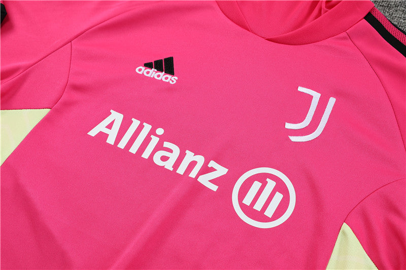 Juventus Rose Red High Collar Style Tracksuit