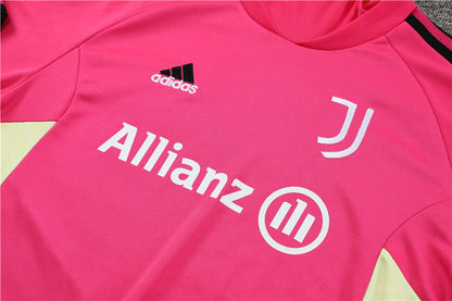 Juventus Rose Red High Collar Style Tracksuit