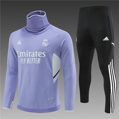 Madrid Purple high Collar Style Tracksuit