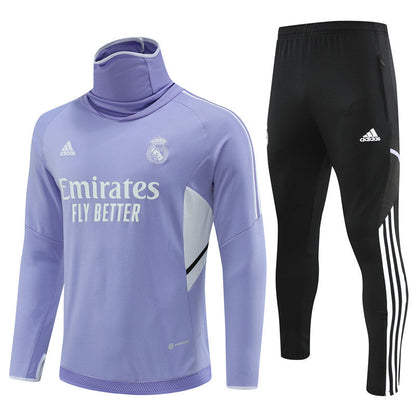 Madrid Purple high Collar Style Tracksuit