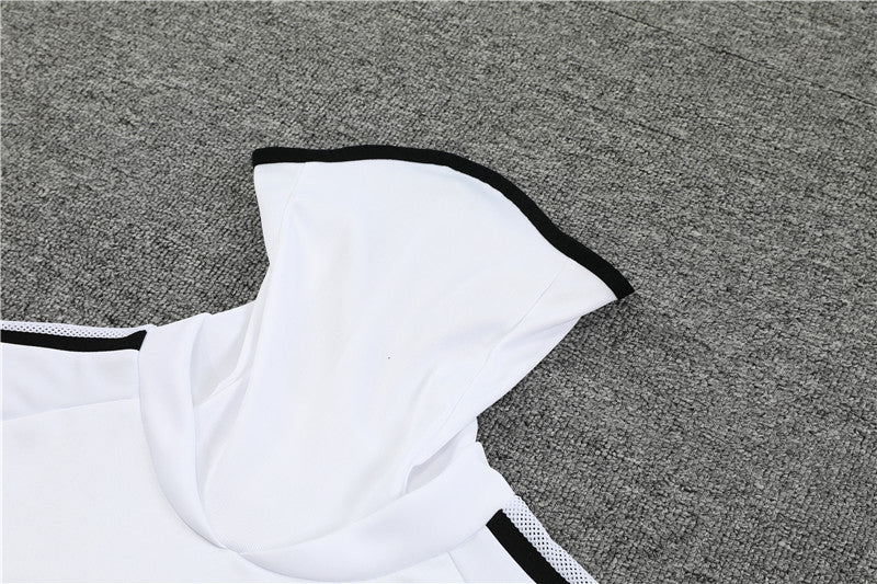 Real Madrid White High Collar Tracksuit