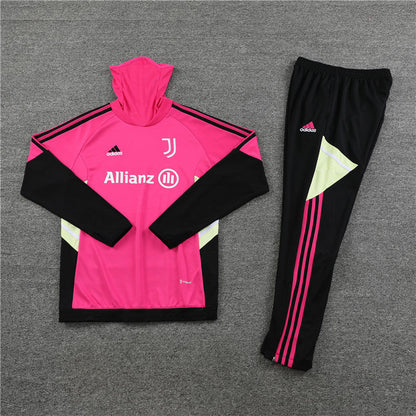 Juventus Rose Red High Collar Style Tracksuit