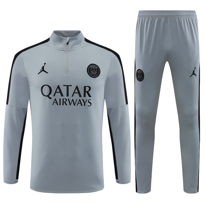 Jordan Paris Light Gray Color Style Tracksuit