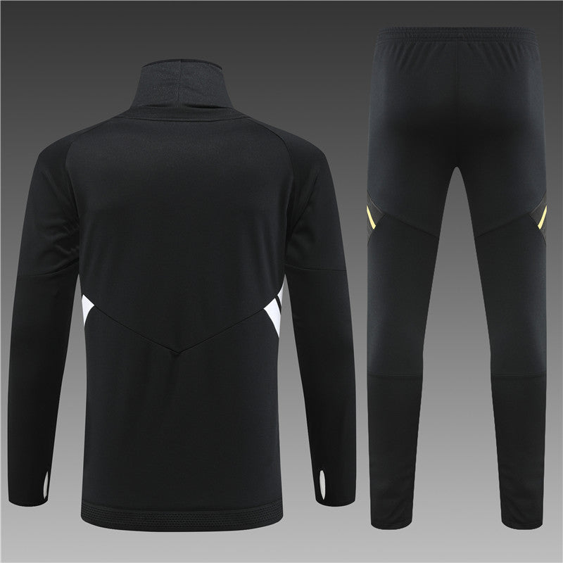 Juventus Black  high Collar Style Tracksuit