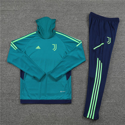 Juventus Green High Collar Style Tracksuit