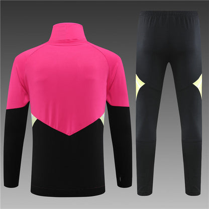 Juventus Rose Red High Collar Style Tracksuit