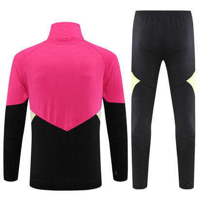Juventus Rose Red High Collar Style Tracksuit