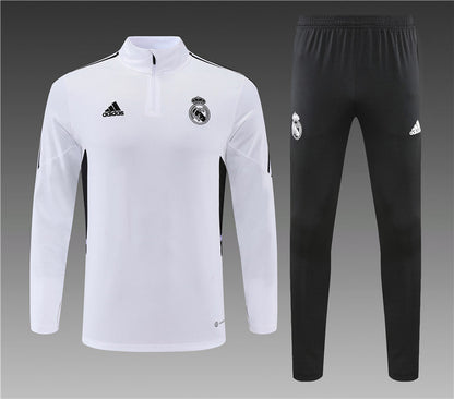 Real Madrid White With Black Tracksuit