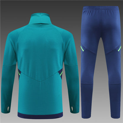 Juventus Green High Collar Style Tracksuit