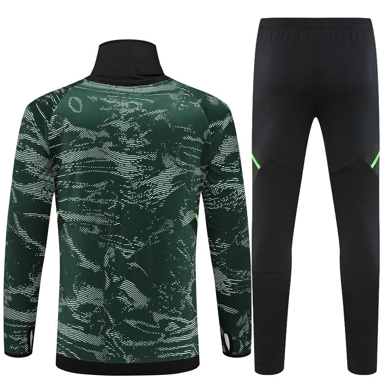 Champions League Version Of Real Madrid Camouflage High Collar Style Tracksuit
