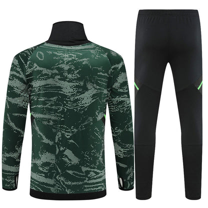 Champions League Version Of Real Madrid Camouflage High Collar Style Tracksuit