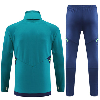 Juventus Green High Collar Style Tracksuit