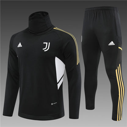Juventus Black  high Collar Style Tracksuit