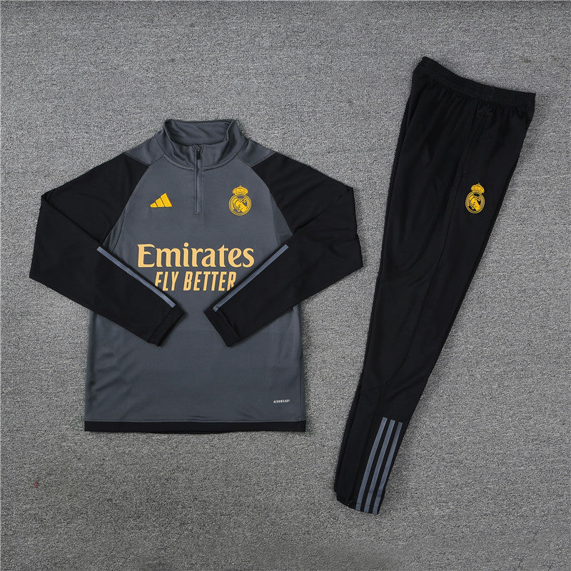 Real Madrid Dark Gray Tracksuit