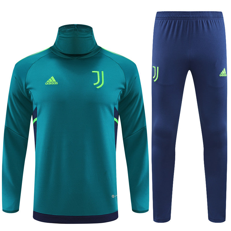 Juventus Green High Collar Style Tracksuit
