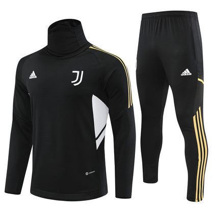 Juventus Black  high Collar Style Tracksuit