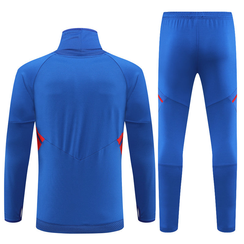 Lyon Blue Color High Collar Style Tracksuit