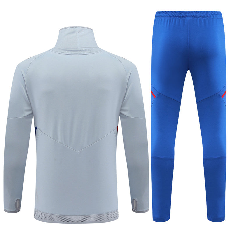 Lyon Light Gray High Collar Style Tracksuit