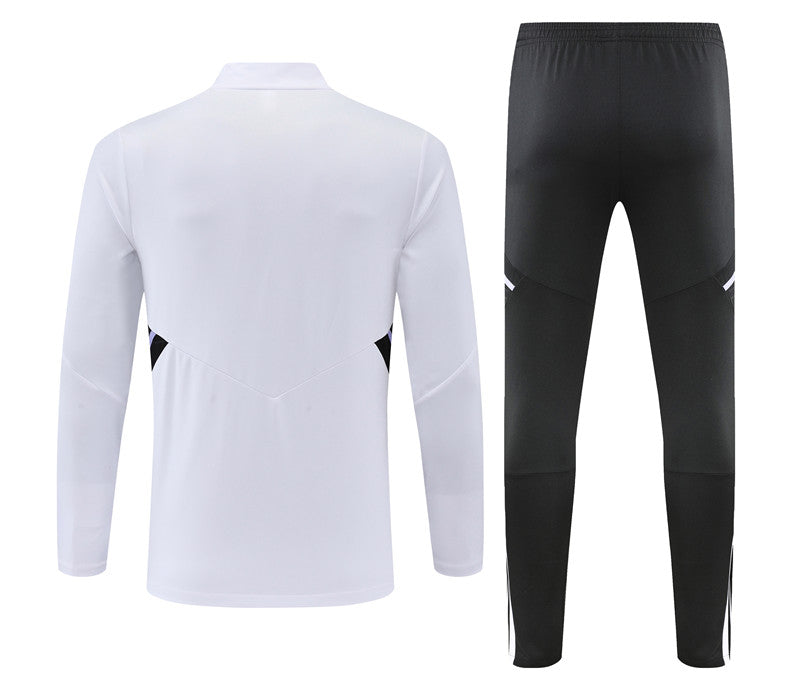 Real Madrid White With Black Tracksuit