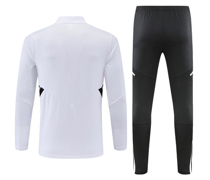 Real Madrid White With Black Tracksuit