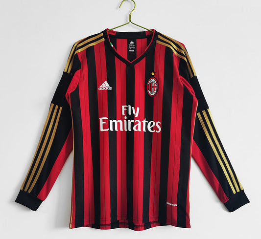 13/14 AC Milan Home Long Sleeve Retro Jersey