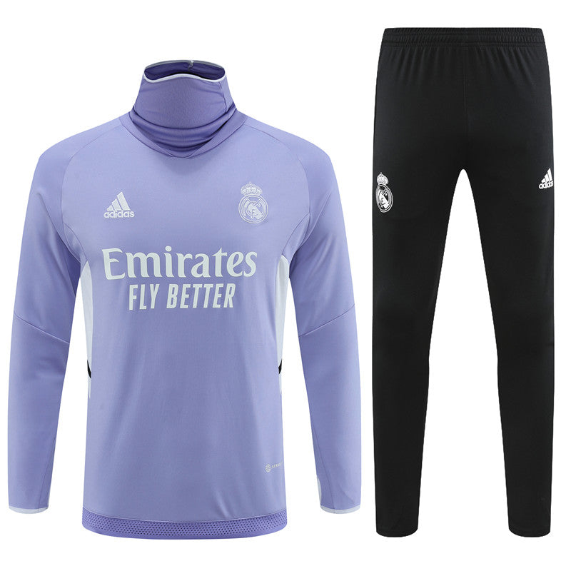 Madrid Purple high Collar Style Tracksuit