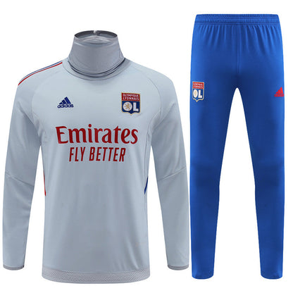 Lyon Light Gray High Collar Style Tracksuit
