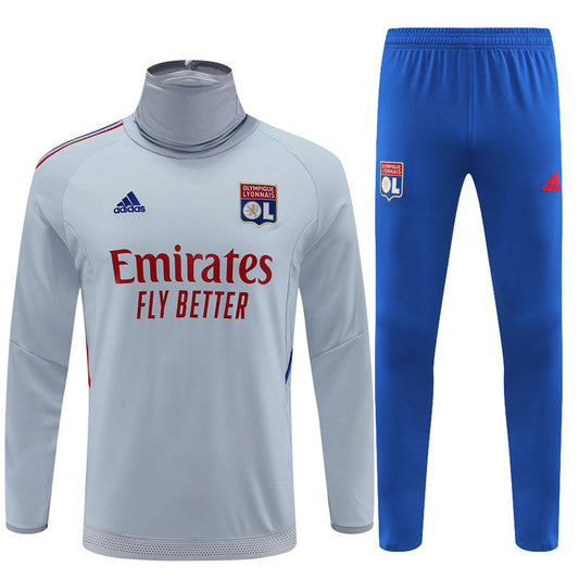 Lyon Light Gray High Collar Style Tracksuit