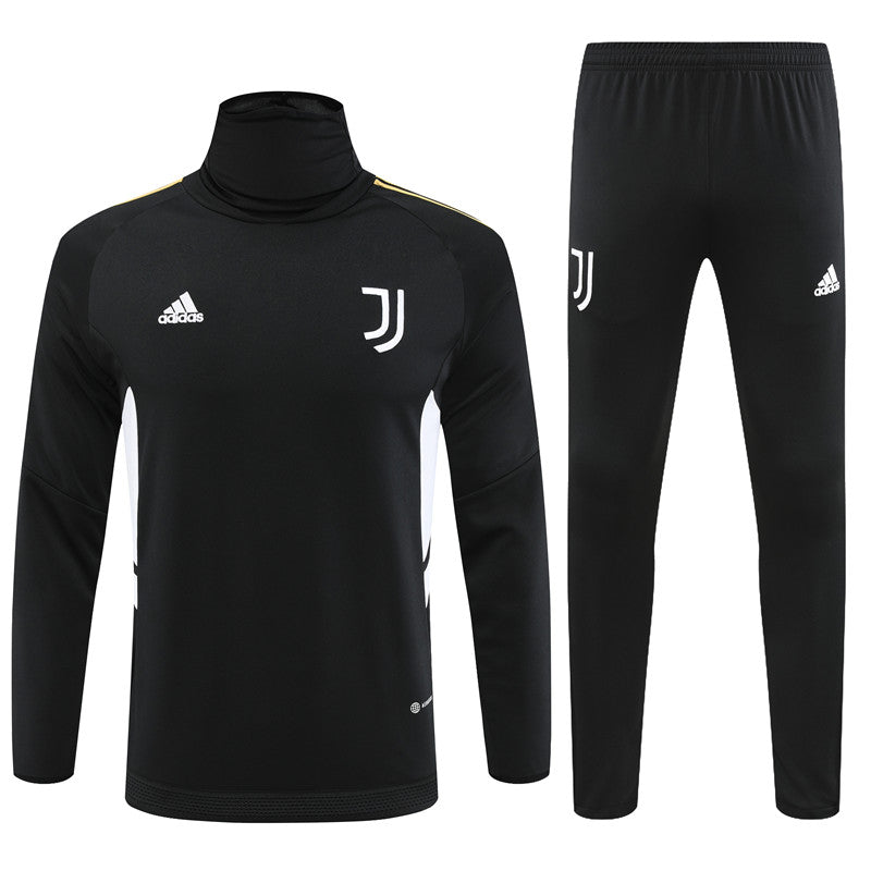 Juventus Black  high Collar Style Tracksuit