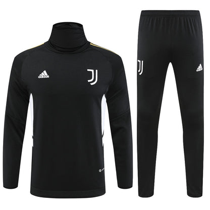Juventus Black  high Collar Style Tracksuit