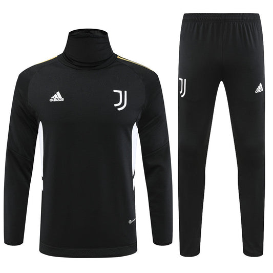 Juventus Black  high Collar Style Tracksuit