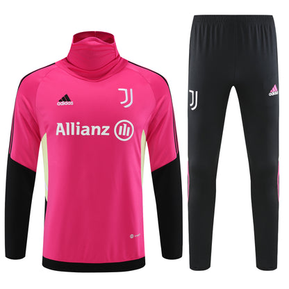 Juventus Rose Red High Collar Style Tracksuit