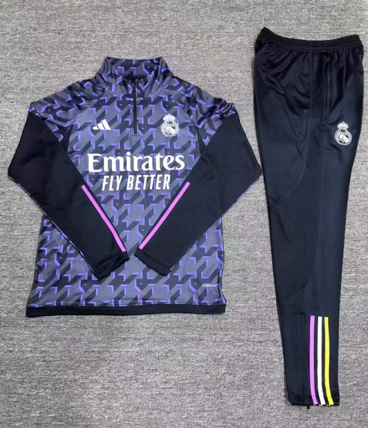 Real Madrid Royal Blue Camouflage Style Tracksuit