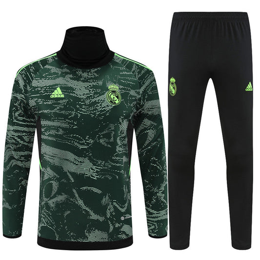 Champions League Version Of Real Madrid Camouflage High Collar Style Tracksuit