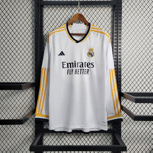 23-24 Real Madrid Home Long Sleeve Jersey
