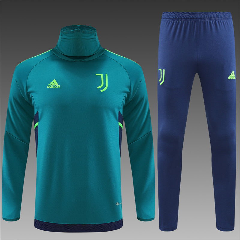Juventus Green High Collar Style Tracksuit