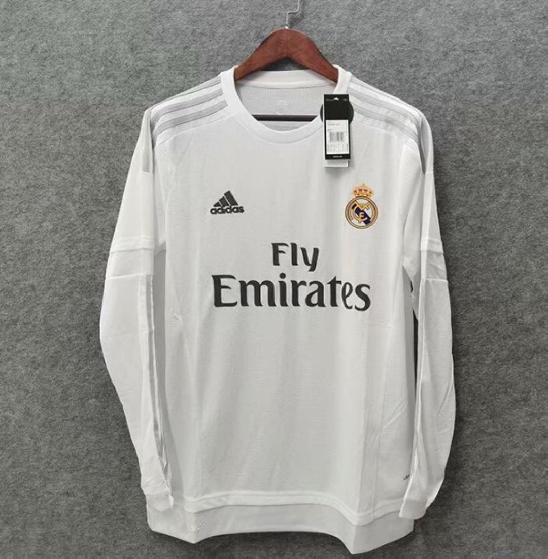 15/16 Real Madrid Home Long Sleeve Retro Jersey