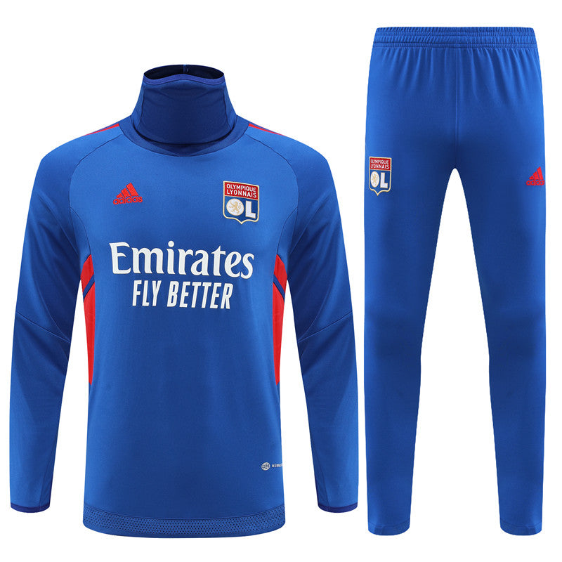 Lyon Blue Color High Collar Style Tracksuit