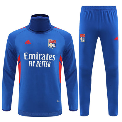 Lyon Blue Color High Collar Style Tracksuit